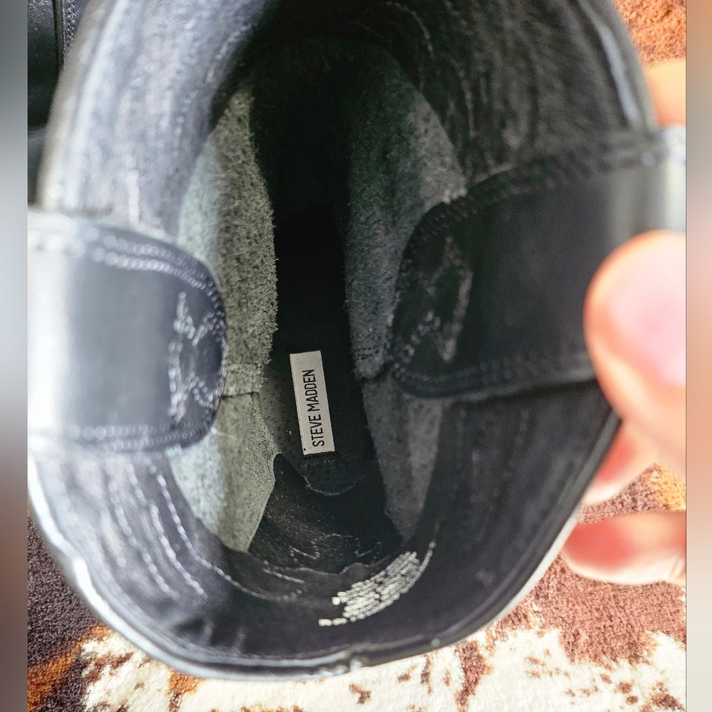 Steve Madden Leather Cowboy Boots - Picture 3 of 6